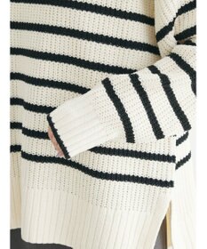 Green Parks ｍｏｋｏモール畦ニット前後差プルオーバー