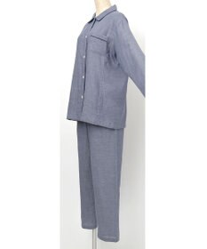 Wing パジャマ 長袖 長ズボン ピマ綿100％ やわらかな肌ざわり 襟つきシャツタイプ レディース EP3001 ウイング／ワコール