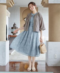 Tiaclasse L 【新色追加】フレアスリーブワンピース