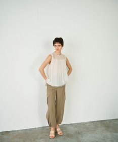 GRACE CONTINENTAL チュールノースリーブ トップ