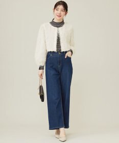 ANY SIS 【洗える】リブインナー ニット