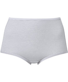 Wing ショーツ 綿混(身生地部) ここちよいフィット感 ムレにくい(身生地部) 【デイリーフィット 綿混ボーダー】 はきこみ丈ふかめ EC3650 ウイング／ワコール