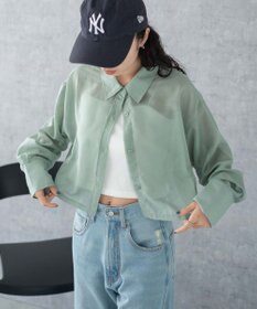 WEGO 【シワになりにくい】シアーショートシャツ