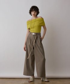 GRACE CONTINENTAL ストレッチワイドパンツ