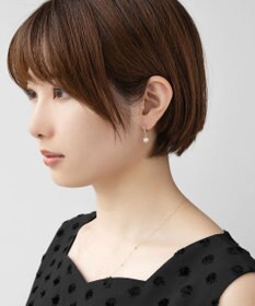 TOCCA 【WEB限定】DAISY PETAL HOOP PIERCED EARRINGS K10ゴールド 淡水パール 2WAYピアス