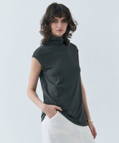 BEIGE， MELLE / ハイストレッチ ハイネックカットソー Khaki