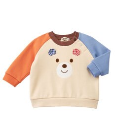 MIKI HOUSE HOT BISCUITS 【70-110cm】 顔ドン ラグラントレーナー