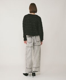 GRACE CONTINENTAL ツイードニットzipカーディガン