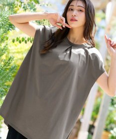 Tiaclasse L 【洗える】ボリュームフレンチカットソーチュニック