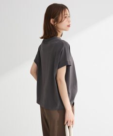 Green Parks フレンチスリーブ刺繍シンプルロゴプルオーバー