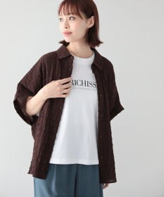 Green Parks フレンチスリーブ刺繍シンプルロゴプルオーバー