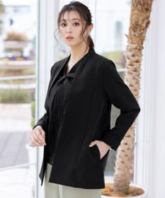 Tiaclasse 【洗える】幅広く活躍が期待できるボウタイレースブラウス