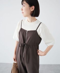 Green Parks 袖裏配色５分袖ニットプルオーバー