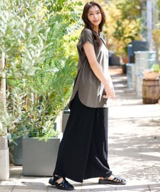 Tiaclasse L 【洗える】ボリュームフレンチカットソーチュニック