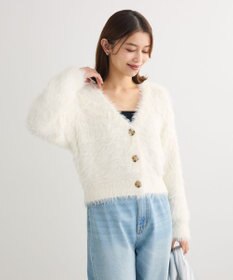 Green Parks ・Ｐｅｔｉｔ　Ｆｌｅｕｒ　シャギーニットカーディガン