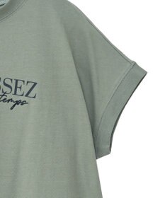 Green Parks フレンチスリーブ刺繍シンプルロゴプルオーバー