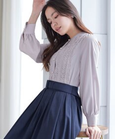 Tiaclasse L 【新色追加】レースブラウス