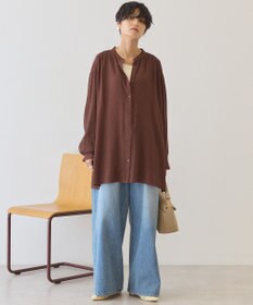 AMERICAN HOLIC 楊柳バンドカラーシャツ