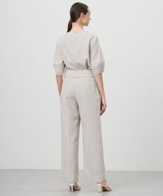 ICB L 【UVケア・接触冷感・速乾・防シワ・洗える】 FluidBackSatin デザインワイドパンツ