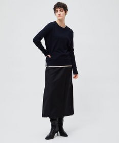 BEIGE， TERNES / ウールナローラップスカート