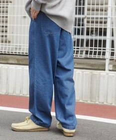 WEGO 【ウエストゴム/SMLサイズ展開】デニムイージーストレートパンツ2