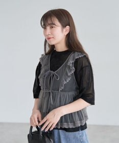 Green Parks ・ＥＬＥＮＣＡＲＥ　ＤＵＥ　チュールラッフルベスト