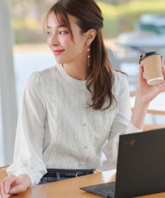 Tiaclasse L 【新色追加】レースブラウス