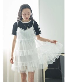 earth music&ecology チュールミニキャミワンピース