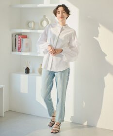 #Newans 【ANSWER for Co-Creation】フリルスリーブバンドカラーブラウス