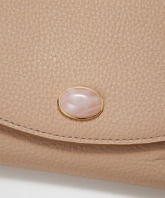 TOPKAPI 【TOPKAPI】gemdrops ジェムドロップ ミニエンボスレザー 天然石 二つ折り 財布