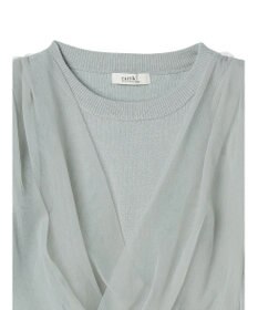 earth music&ecology チュールドッキングニットプルオーバー