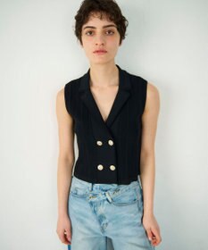 GRACE CONTINENTAL ダブルフロントニットジレ