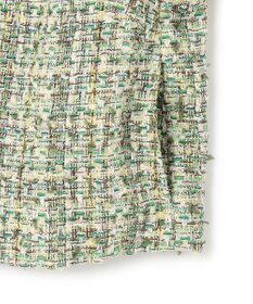 BEIGE， TEASEL / ノーカラーツイードショートジャケット