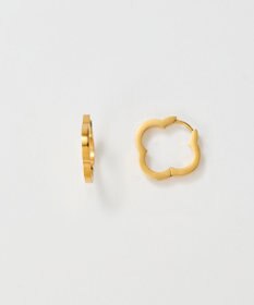 Phoebe 【金属アレルギー対応】フラワーワンタッチフープピアス　ゴールド/サージカルステンレス