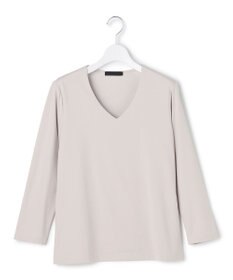 ICB 【速乾・UVケア・接触冷感・洗える】 スーペリアジャージー Vネックカットソー ライトグレー系