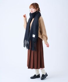 MOONBAT 【美人百花2月号/CanCam/andGIRL掲載】洗える ボリュームマフラー ソフトプレーン 幅40cm