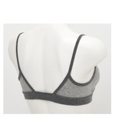 une nana cool 綿ベア天竺 カラーブロッキング ノンワイヤーブラジャー