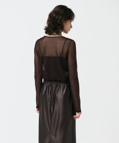 GRACE CONTINENTAL シアークルーニットトップ