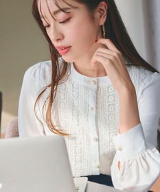 Tiaclasse L 【新色追加】レースブラウス