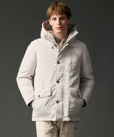 JOSEPH ABBOUD MOUNTAIN 【サスティナブル/ECO撥水/ECOファー/９ポケット】ナイロンピーチダウンコート