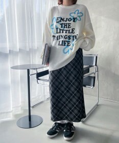 WEGO グラフィックBIGニットプルオーバー