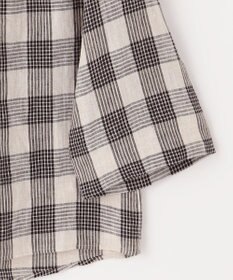 J.PRESS LADIES 【洗える】フレンチリネン チェック ブラウス