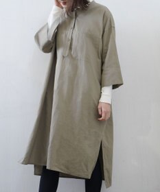 WHITE MAILS 【WOMEN】COTTON PAPER SOFT TWILL ワイドスリーブドレス