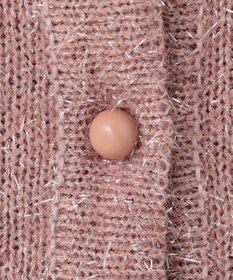 Feroux 【洗える】ラメシャギー カーディガン