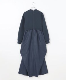 #Newans 【撥水/マシンウォッシャブル】クリオネシルエットコンビドレス