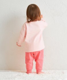 MIKI HOUSE HOT BISCUITS 【80-120cm】ミニ裏毛パイル素材 ティーカップ柄 ルームウェアセット