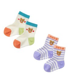 MIKI HOUSE HOT BISCUITS 【9-19cm】クルー丈 ソックスパック2足セット