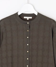 自由区 ジオメトリックアセテート カーディガン