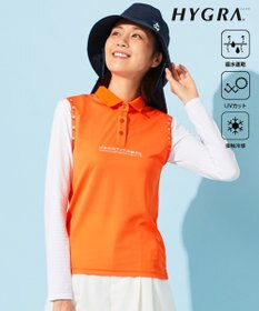 23区GOLF 【WOMEN】【接触冷感・UVケア・吸水速乾】ノースリーブ ポロシャツ