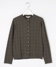 自由区 ジオメトリックアセテート カーディガン